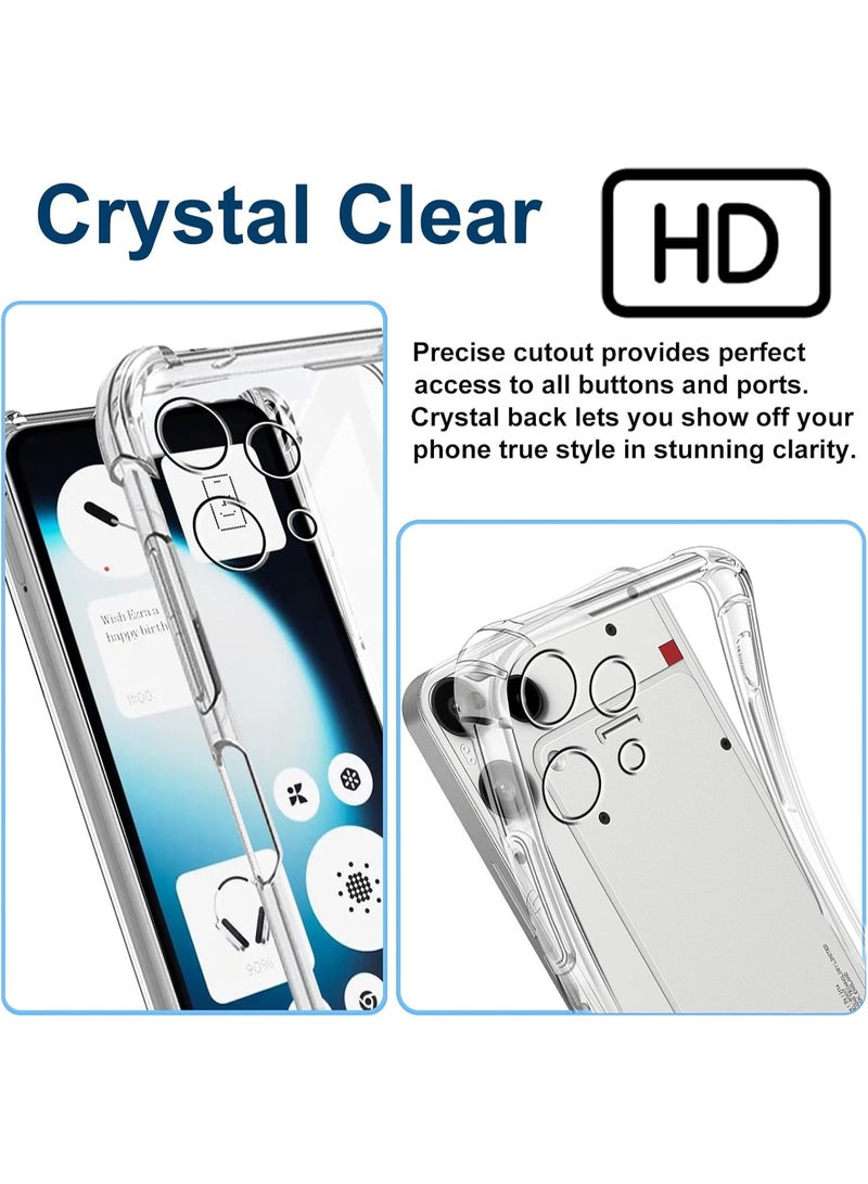 جراب شفاف لهاتف Nothing Phone 3a Lite مع حواف معززة، تصميم نحيف، مقاوم للصدمات، مصنوع من مادة TPU المرنة. - Image 2